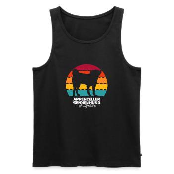 Appenzeller Sennenhund - Männer Premium Bio Tank Top - Schwarz - Vorne - AI Model Male 178 light (178cm)