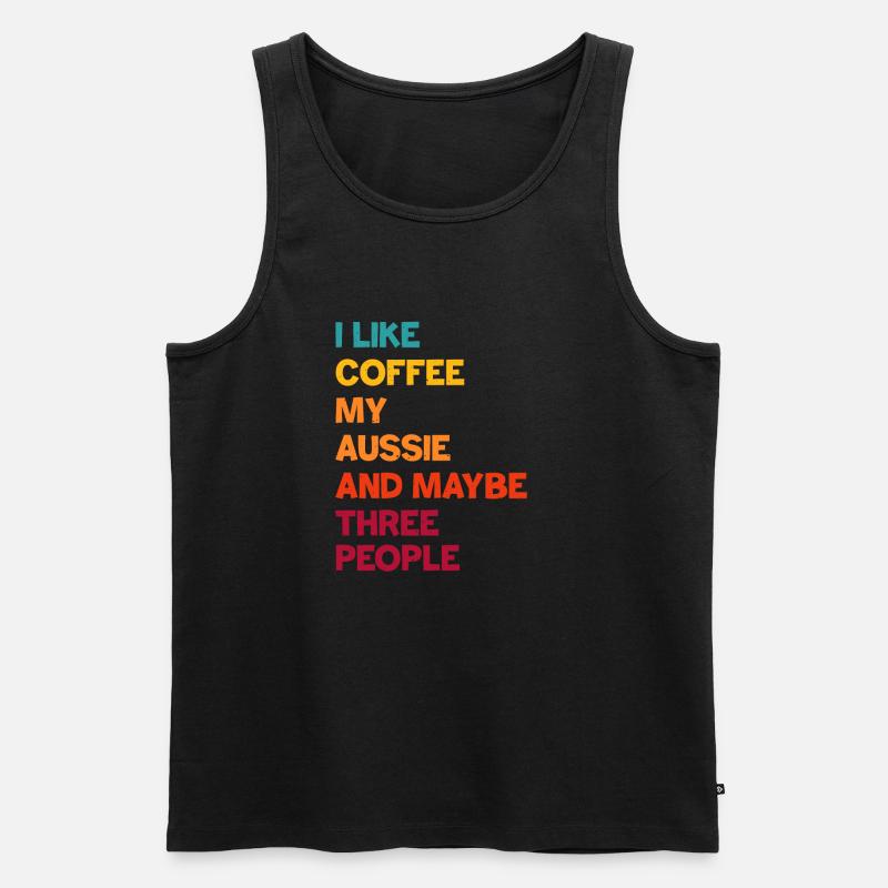 Australian Shepherd Geschenk - Männer Premium Bio Tank Top - Schwarz