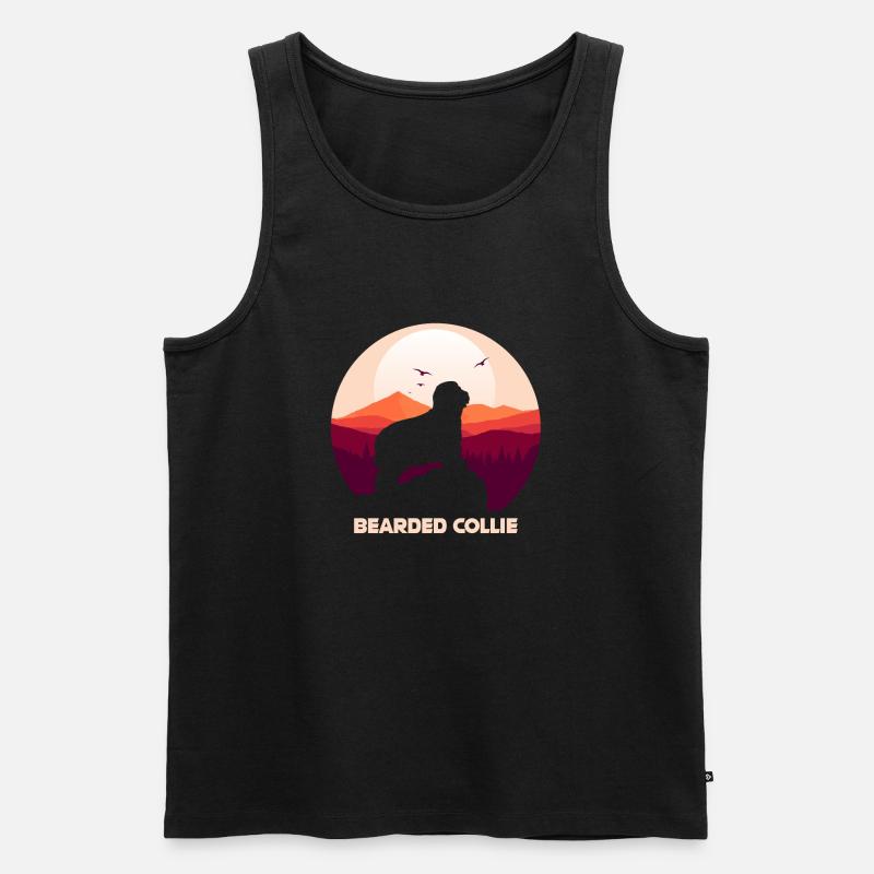 Bearded Collie - Männer Premium Bio Tank Top - Schwarz