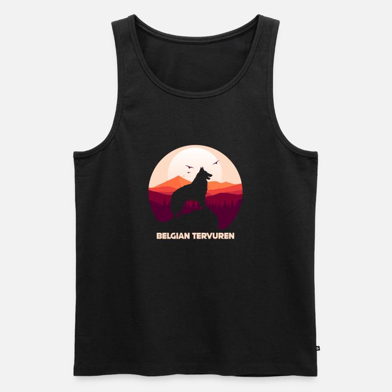 Belgian Tervuren - Männer Premium Bio Tank Top - Schwarz