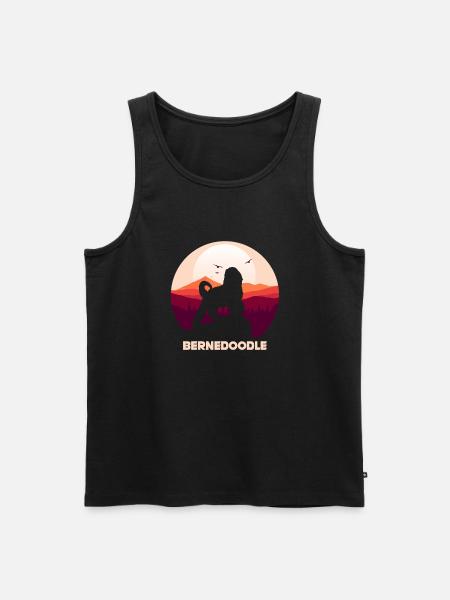 Bernedoodle Hund - Männer Premium Bio Tank Top - Schwarz
