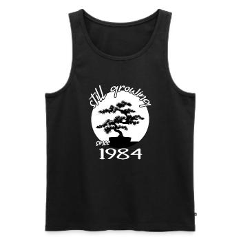 1984 geburtstag bonsai-baum "still growing" nebari - Männer Premium Bio Tank Top - Schwarz - Vorne - Michal (187cm)