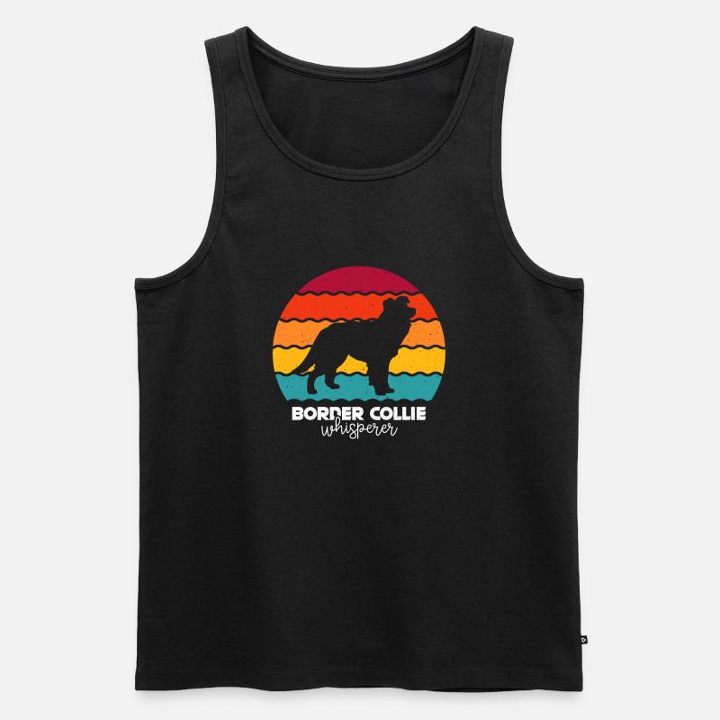 Border Collie Hund - Männer Premium Bio Tank Top - Schwarz