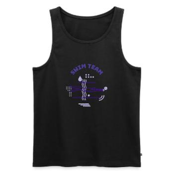 Cadeau d’équipe de natation cool pour un sw - Débardeur bio Premium Homme - noir - Devant - Michal (187cm)
