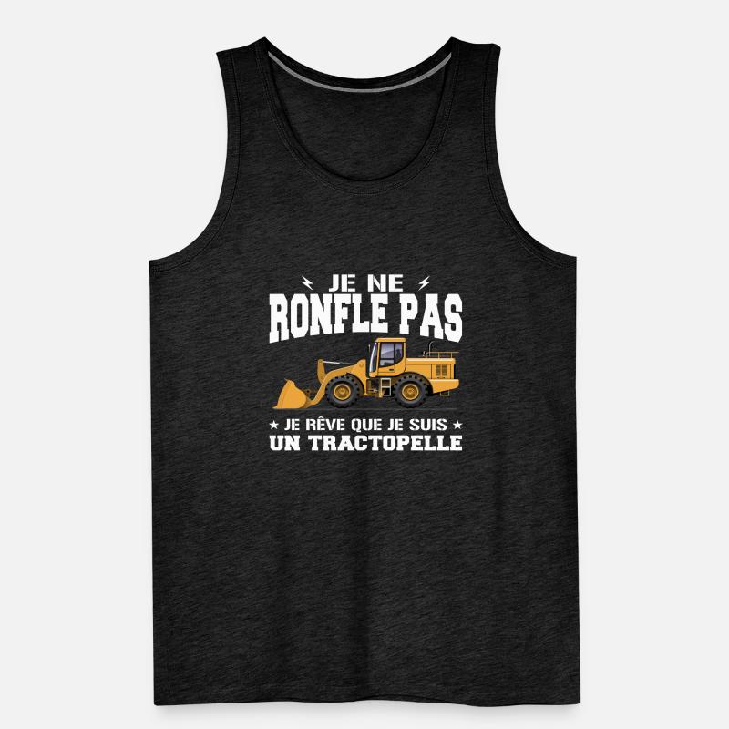 Baumaschine Baggerlader Schnarcher Männer Premium Bio Tank Top
