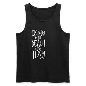 Errbody In The Beach Getting' Tipsy - Men's Premium Organic Tank Top - black - Front - Michal (187cm)