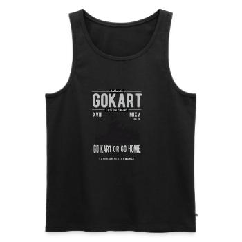 Gokart - Männer Premium Bio Tank Top - Schwarz - Vorne - Michal (187cm)