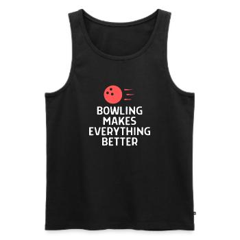 Bowling Dictons Bowling Bowler Skittles Cadeau - Débardeur bio Premium Homme - noir - Devant - Michal (187cm)