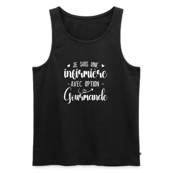 Nurse with gourmet option - Men's Premium Organic Tank Top - black - Front - AI Model Male 178 light (178cm)
