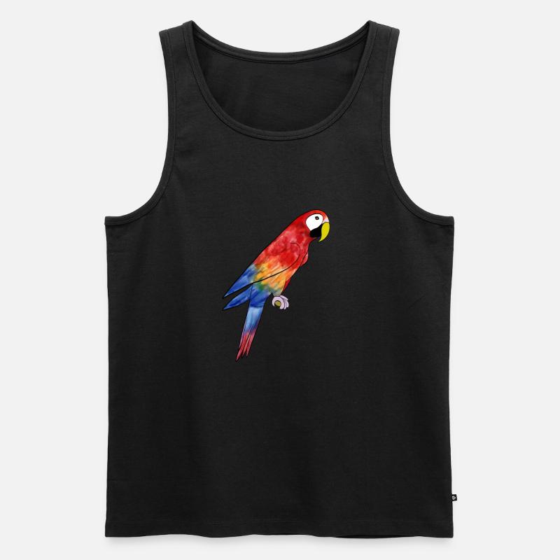 Ara Papagei - Parrot Macaw - Männer Premium Bio Tank Top - Schwarz