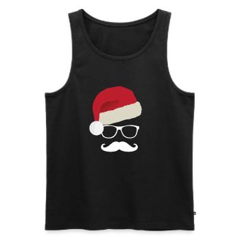 Santa Claus, sunglasses, mustache | Christmas - Men's Premium Organic Tank Top - black - Front - Michal (187cm)