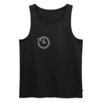 Clock - Men's Premium Organic Tank Top - black - Front - Michal (187cm)