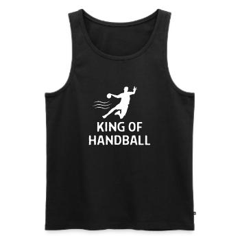 Handball Handballer Spruch Geschenk - Männer Premium Bio Tank Top - Schwarz - Vorne - Michal (187cm)
