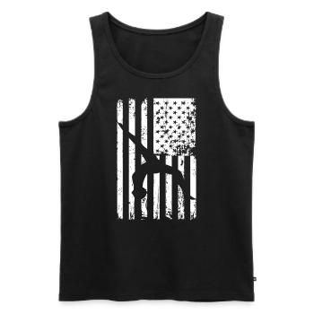 Turnen Turntrainer US Flagge Gymnsatik Design Bode - Männer Premium Bio Tank Top - Schwarz - Vorne - AI Model Male 178 light (178cm)