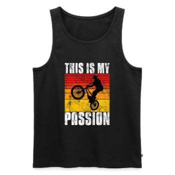 BMX is my passion Bike Bike - Men's Premium Organic Tank Top - black - Front - AI Model Male 178 light (178cm)