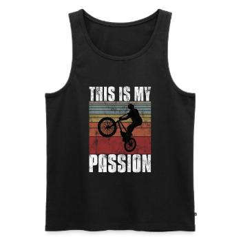 BMX is my passion Bike Bike - Men's Premium Organic Tank Top - black - Front - AI Model Male 178 light (178cm)