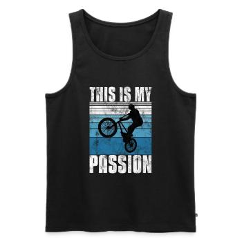 BMX is my passion Bike Bike - Men's Premium Organic Tank Top - black - Front - AI Model Male 178 light (178cm)