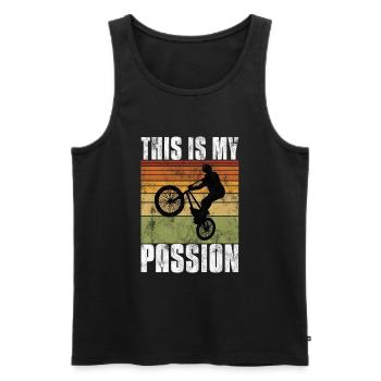BMX is my passion Bike Bike - Men's Premium Organic Tank Top - black - Front - AI Model Male 178 light (178cm)