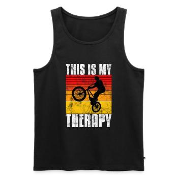 BMX is my Therapy Bike Bike - Men's Premium Organic Tank Top - black - Front - AI Model Male 178 light (178cm)