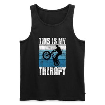 BMX is my Therapy Bike Bike - Men's Premium Organic Tank Top - black - Front - AI Model Male 178 light (178cm)