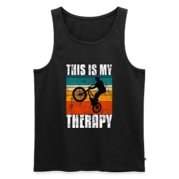 BMX is my Therapy Bike Bike - Men's Premium Organic Tank Top - black - Front - AI Model Male 178 light (178cm)