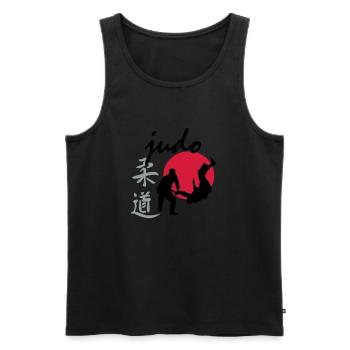 Judo - Männer Premium Bio Tank Top - Schwarz - Vorne - Michal (187cm)