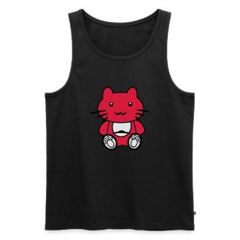 chat sans CHAPEAU 4 - Débardeur bio Premium Homme - noir - Devant - Michal (187cm)