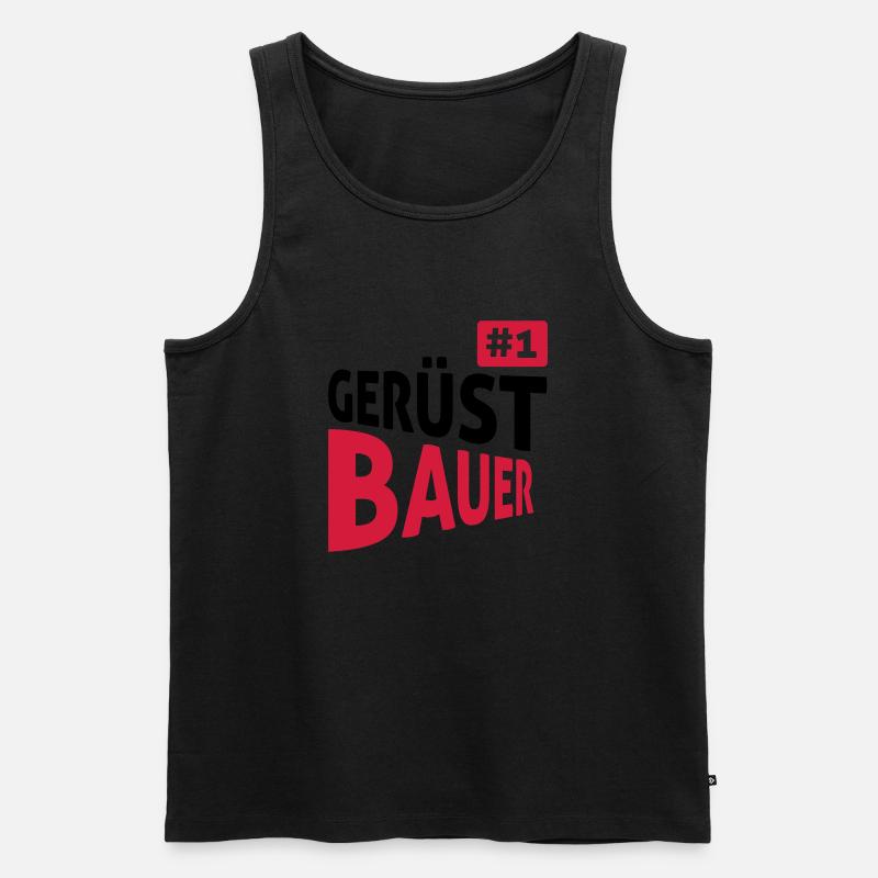 Gerüstbauer - Männer Premium Bio Tank Top - Schwarz
