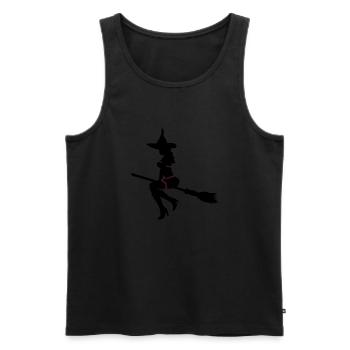 sexy witch - Männer Premium Bio Tank Top - Schwarz - Vorne - AI Model Male 178 light (178cm)