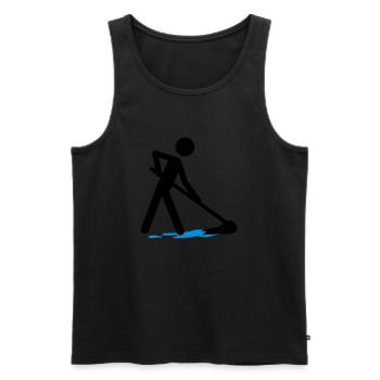 Cleaning The Floor - Men's Premium Organic Tank Top - black - Front - AI Model Male 178 light (178cm)