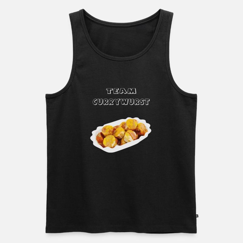 Team Currywurst - Männer Premium Bio Tank Top - Schwarz