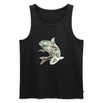 fische sternzeichen angler angeln - Männer Premium Bio Tank Top - Schwarz - Vorne - AI Model Male 178 light (178cm)