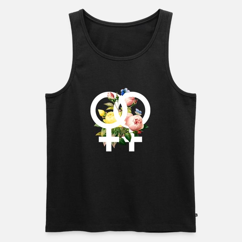 Lesbisch - Männer Premium Bio Tank Top - Schwarz