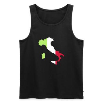 Italy - Men's Premium Organic Tank Top - black - Front - Michal (187cm)