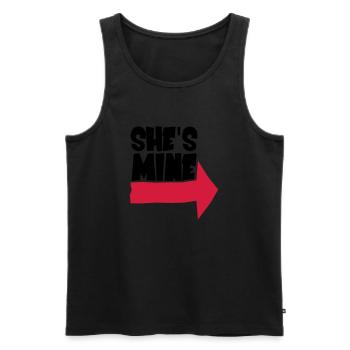 She's mine - Männer Premium Bio Tank Top - Schwarz - Vorne - AI Model Male 178 light (178cm)
