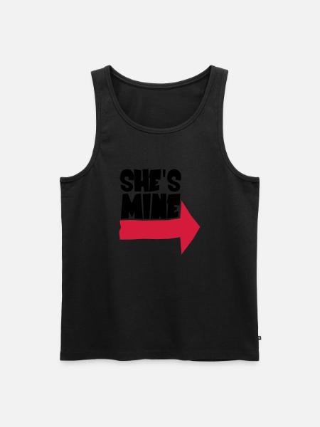 She's mine - Men's Premium Organic Tank Top - black