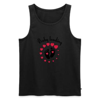 Baby loading - Männer Premium Bio Tank Top - Schwarz - Vorne - Michal (187cm)
