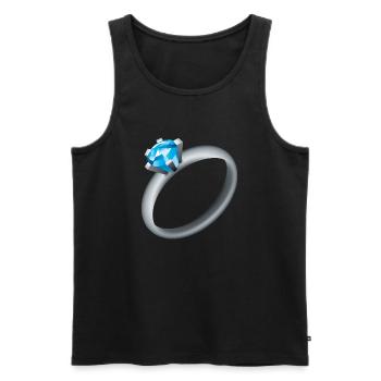 Smiley Ring - Men's Premium Organic Tank Top - black - Front - AI Model Male 178 light (178cm)