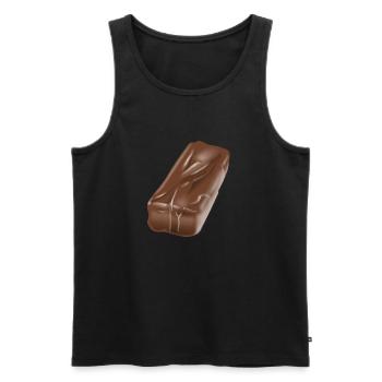 Schokoriegel Schokolade Design - Männer Premium Bio Tank Top - Schwarz - Vorne - Michal (187cm)