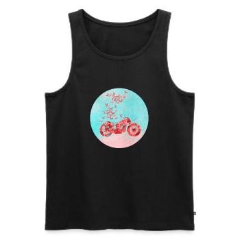 Adventure - Männer Premium Bio Tank Top - Schwarz - Vorne - Michal (187cm)