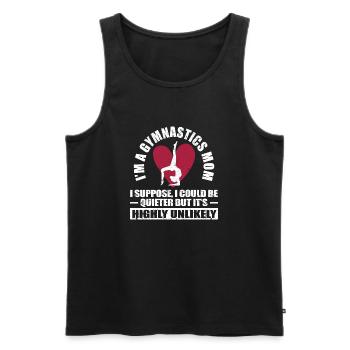 Je suis une mère gymnastique Gymnastes drôles - Débardeur bio Premium Homme - noir - Devant - Michal (187cm)