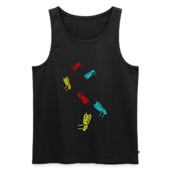 Spieß grill Icon - Männer Premium Bio Tank Top - Schwarz - Vorne - AI Model Male 178 light (178cm)