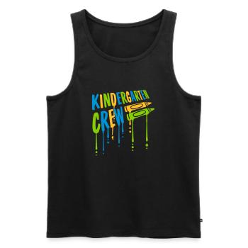 Friends Kindergarten Crew Crayons - Men's Premium Organic Tank Top - black - Front - AI Model Male 178 light (178cm)