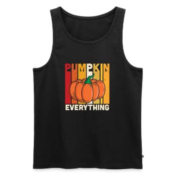 pumpkin everything - Funny Turkey - Débardeur bio Premium Homme - noir - Devant - Michal (187cm)