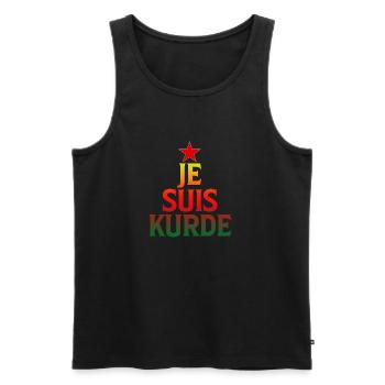 Je Suis Kurde Azadi - Männer Premium Bio Tank Top - Schwarz - Vorne - Michal (187cm)