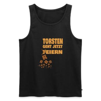 Feiern torsten Reiern Kotzen übergeben - Männer Premium Bio Tank Top - Schwarz - Vorne - Michal (187cm)