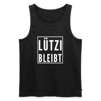 Lützerath bleibt - Männer Premium Bio Tank Top - Schwarz - Vorne - Michal (187cm)