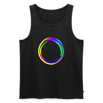 Rainbow dégradé coloré cool rétro tendance Art 4 - Débardeur bio Premium Homme - noir - Devant - Michal (187cm)