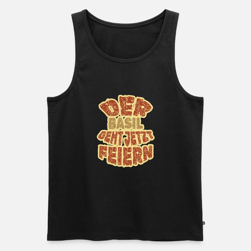 Feiern Party Basil - Männer Premium Bio Tank Top - Schwarz