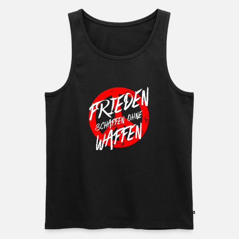 Frieden schaffen - Männer Premium Bio Tank Top - Schwarz